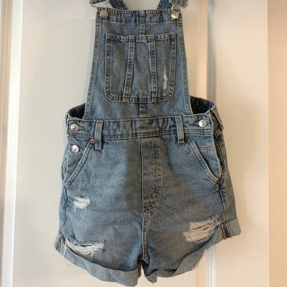 Denim Overall Shorts, Divided by H&M, Size 2